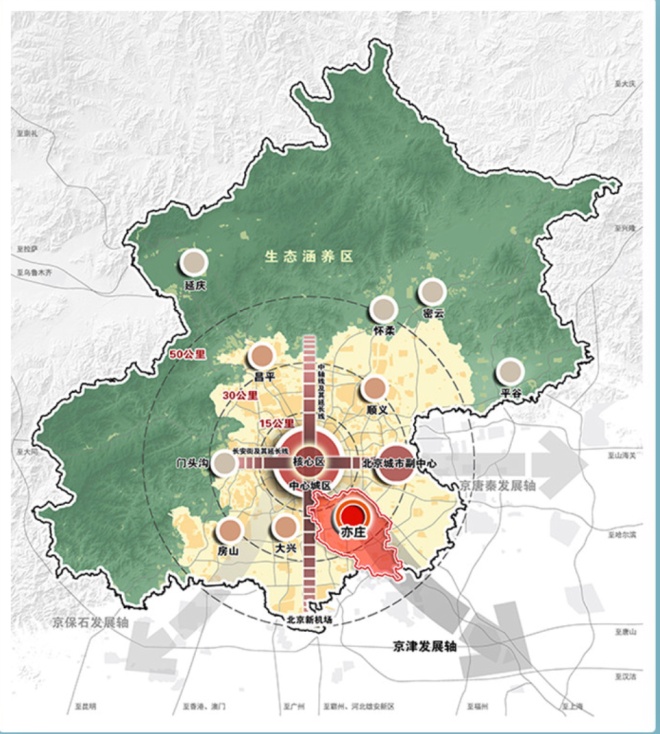 图二:亦庄在北京市的位置